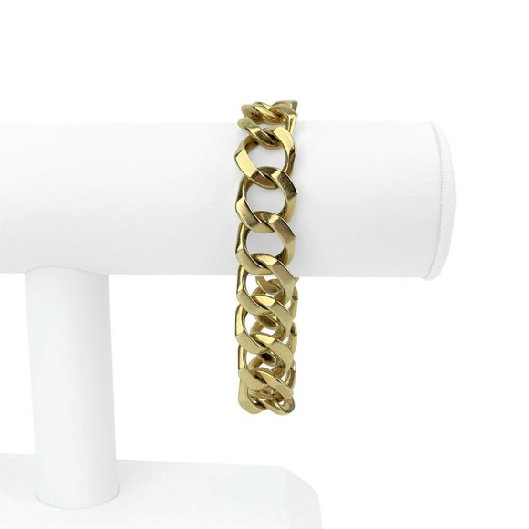 Bracelets & Charms, Fine Jewellery, Jewellery & Watches  14k Gold 58.7g Wide 14mm Curb Link Bracelet 7.5\